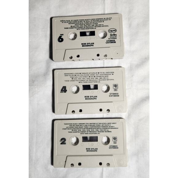 Bob Dylan Biography Cassette Set of 3 Tested (Columbia, 1973-1985) Pre-owned - Picture 3 of 7